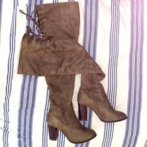 Thigh-High Brown Boots